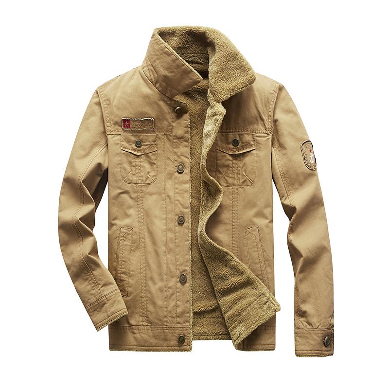 Men's Jackets 95%cotton Wash Jacket With Fleece Military Tough Man Solid Color Warm Flight For Outdoor Extra Thick, Black
Men's Jackets 95%cotton Wash Jacket With Fleece Military Tough Man Solid Color Warm Flight For Outdoor Extra Thick, Black