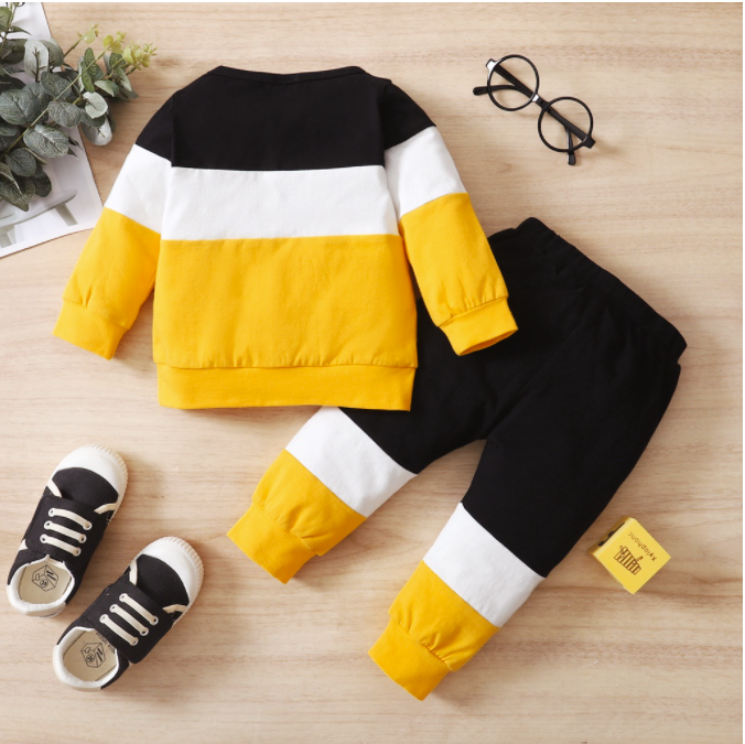 Boy s Suit Spring and Autumn Clothing Two-Piece Set 2021New Fashion Toddler Sweater Sports, Yellow
Boy s Suit Spring and Autumn Clothing Two-Piece Set 2021New Fashion Toddler Sweater Sports, Yellow