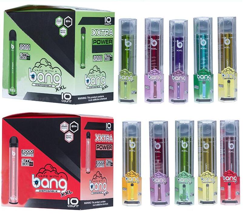 Bang XXL 2000 Puffs puff plus Disposable Vape Pen 800mAh battery No Need Filling 6ml Pod 6% Contained Hot Selling
Bang XXL 2000 Puffs puff plus Disposable Vape Pen 800mAh battery No Need Filling 6ml Pod 6% Contained Hot Selling