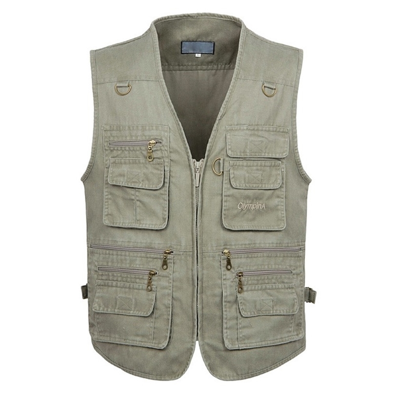 8XL 9XL 10XL Male Casual Summer Big Size Cotton Sleeveless Vest With Many 16 Pockets Men Multi Pocket Pograph Waistcoat 211111, Gray vest
8XL 9XL 10XL Male Casual Summer Big Size Cotton Sleeveless Vest With Many 16 Pockets Men Multi Pocket Pograph Waistcoat 211111, Gray vest