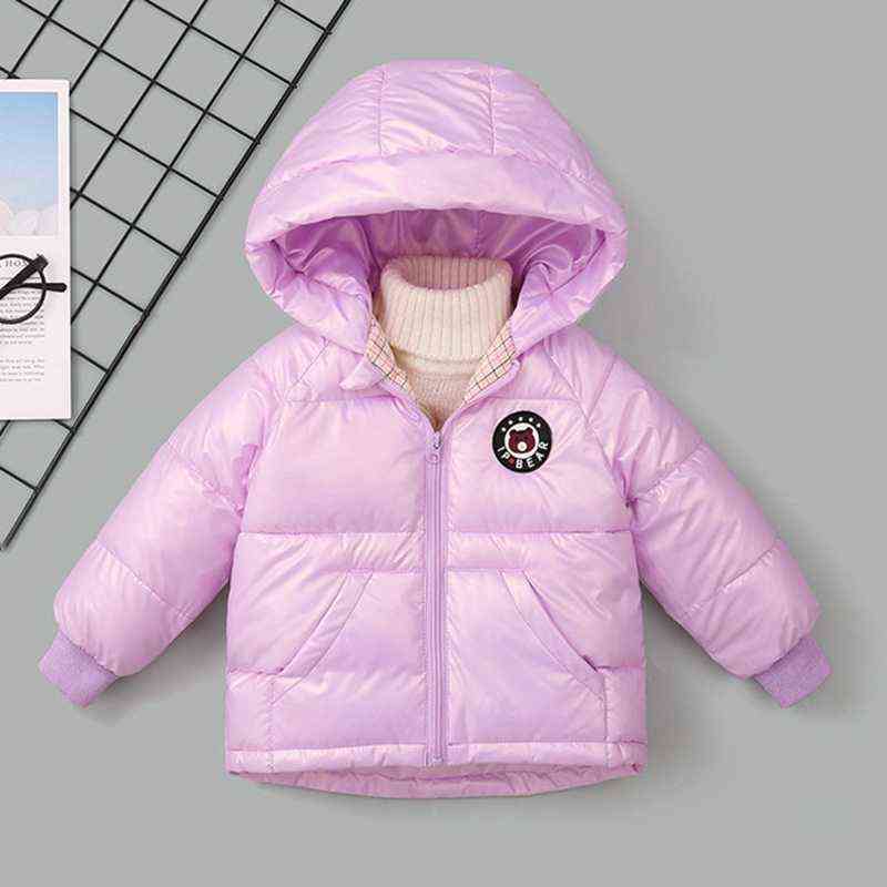 CROAL CHERIE Winter Warm Outerwear jacket For Kids Boys Girls Hooded Warm Outerwear Windbreaker Jacket Baby Kids Clothes 211111