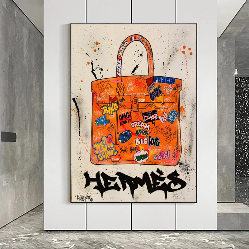 Modern Graffiti Bag Painting Minimalist Decor Cuadros Posters Prints House Room Decoration Pictures Photo Printing Drop Shipping
