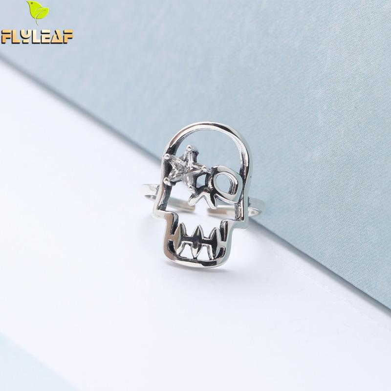cluster rings personality skull zircon star 100% 925 sterling silver for women men fine jewelry open ring vintage flyleaf, Golden;silver
cluster rings personality skull zircon star 100% 925 sterling silver for women men fine jewelry open ring vintage flyleaf, Golden;silver