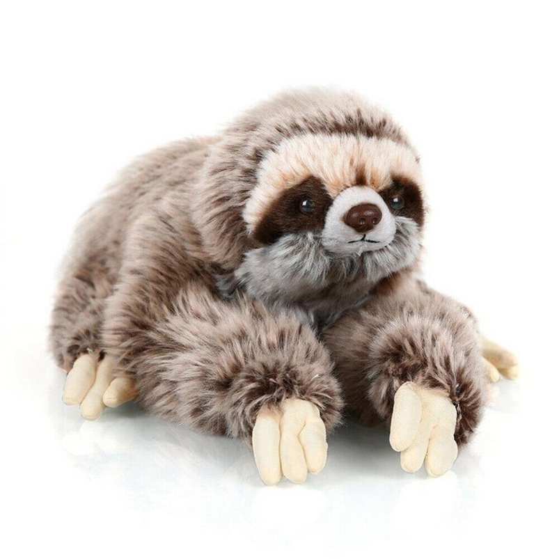 

35 CM Premium Three Toed Sloth Real Life Plush Toy Stuffed Animals Soft Critters Children Gifts Doll Birthday 210728, Sloth plush