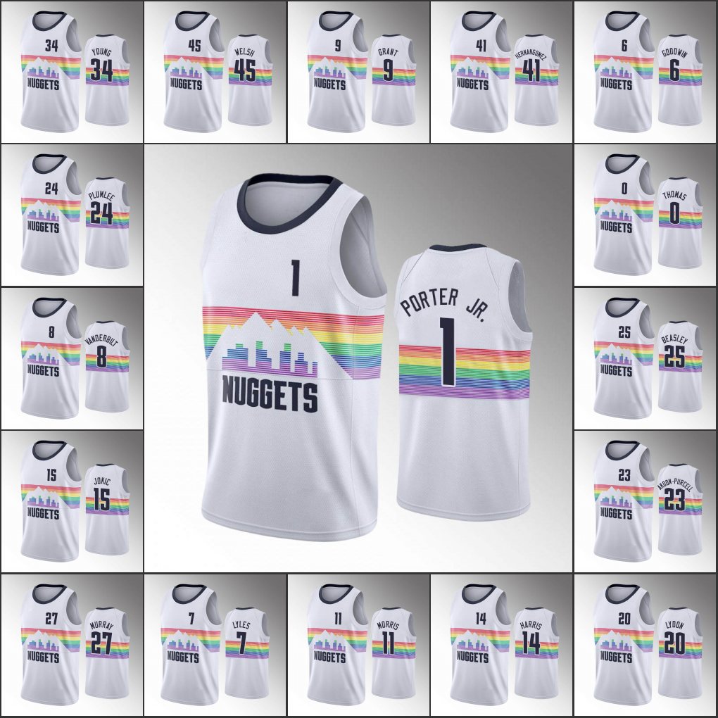 Men DenverNuggetsNikolaJokic Michael Porter Jr. Jamal Murray Will Barton Jerami Grant White Custom Jersey, Black
Men DenverNuggetsNikolaJokic Michael Porter Jr. Jamal Murray Will Barton Jerami Grant White Custom Jersey, Black