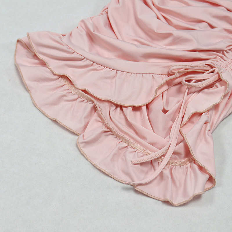 Colysmo Mini Skirts Two Piece Set Women Sleeveless Crop Tops Ruffles Drawstring Pleat Ruched Bodycon Sets Summer 2 210527