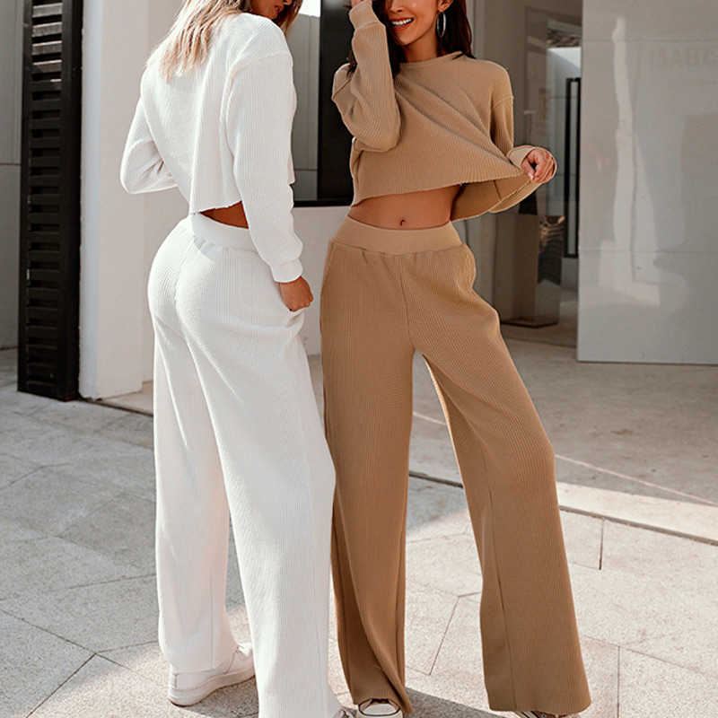 Women' Long Pants Crop Sportswear Tracksuit Spring Summer Full Sleeve Sweatshirt Female Casual Sport Solid Two Piece Sets 210929, 02 white normal
Women' Long Pants Crop Sportswear Tracksuit Spring Summer Full Sleeve Sweatshirt Female Casual Sport Solid Two Piece Sets 210929, 02 white normal