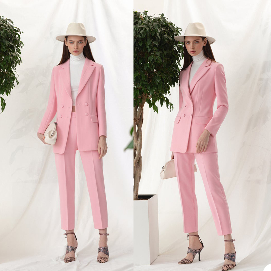 Graceful Pink Blazer Suits Women 2 Pieces Slim Fit Double Breasted Evening Party Prom Office Lady Outfit Tuxedos (Jacket+Pants)
Graceful Pink Blazer Suits Women 2 Pieces Slim Fit Double Breasted Evening Party Prom Office Lady Outfit Tuxedos (Jacket+Pants)