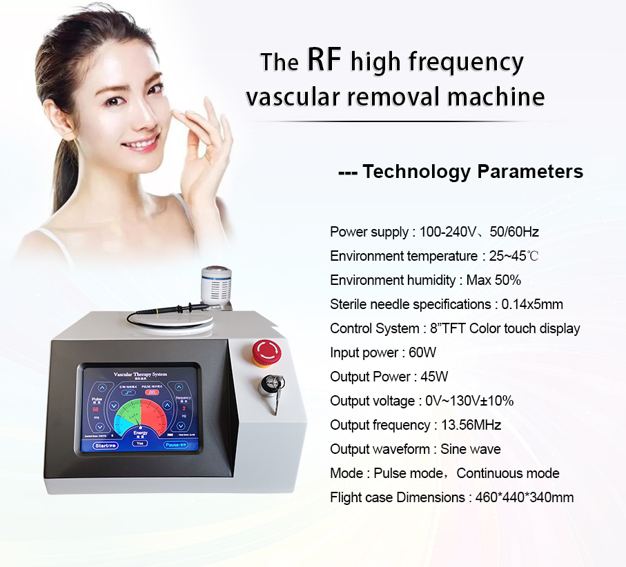 Facial Redness 50W High intensity spider vein removal machine 980nm diode laser varicose veins vascular removal machine 980nm wavelength
