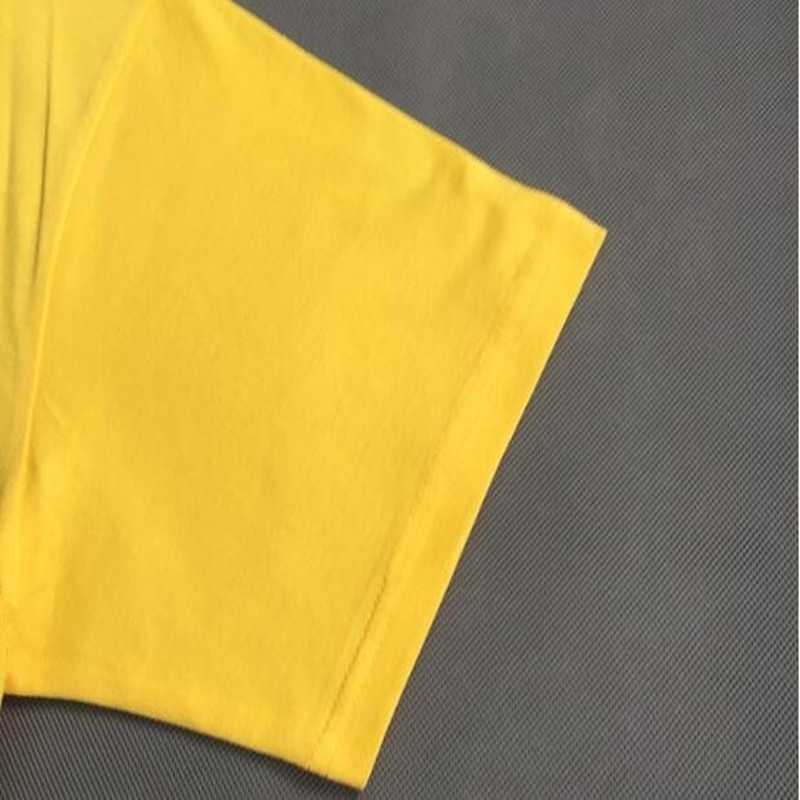 PUDO-XSXSummer 100% Cotton DHL T Shirts Letters Printed Yellow Short Sleeve Casual Mens O Neck Funny T-shirt 210629