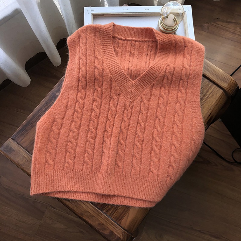 Muyogrt Autumn Sweater Vest Womens Solid Knitted Vest Korean Style Student V-neck Pullover Loose Casual Knitting Tops Outerwear, Beige
Muyogrt Autumn Sweater Vest Womens Solid Knitted Vest Korean Style Student V-neck Pullover Loose Casual Knitting Tops Outerwear, Beige