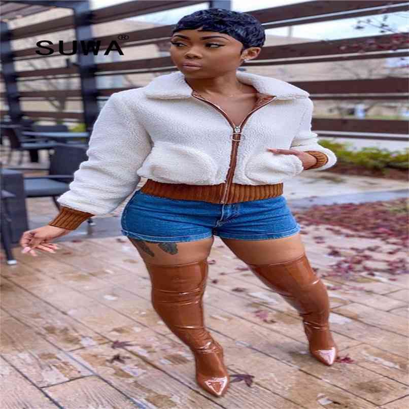 Trendy Chic Hairy Women Coats And Jacket Autumn Winter Clothes Front Zipper Long Sleeve With Pocket Vintage Casual Tops Street 210525, White
Trendy Chic Hairy Women Coats And Jacket Autumn Winter Clothes Front Zipper Long Sleeve With Pocket Vintage Casual Tops Street 210525, White