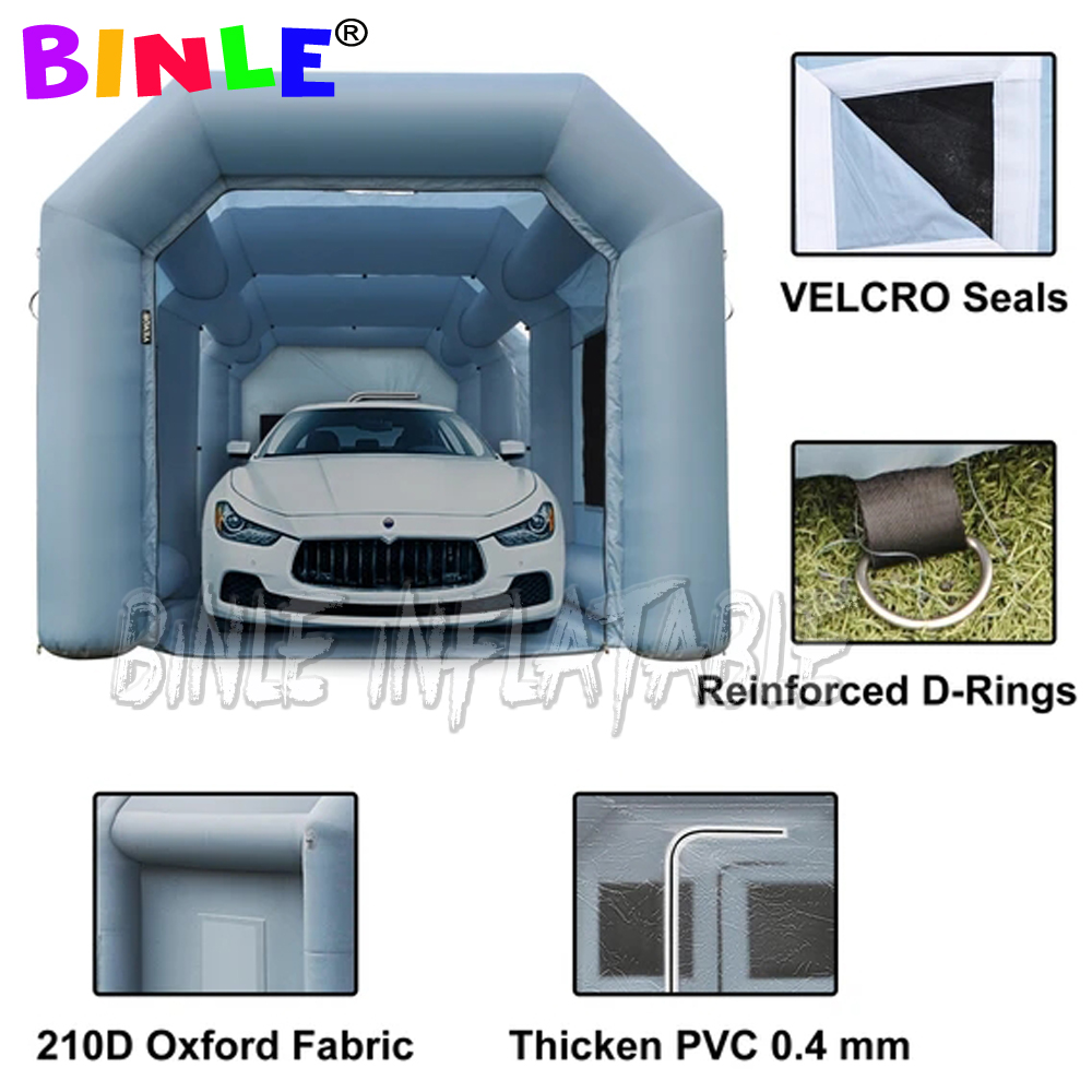 Free door Light Moveable Inflatable Spray Paint Booth for Car with Filter System inflatables giant bus workstation sprays booths Ftcar Paints Commerci