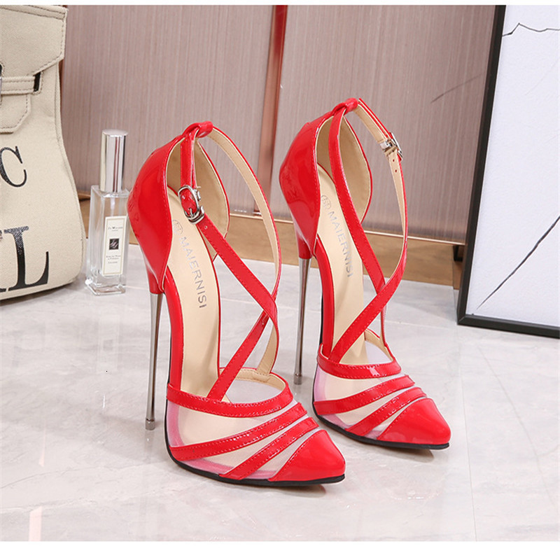 dress shoes rand 16cm heels mesh gauze women sandals stiletto pumps cross buckle summer woman big siz zapatos de tacon s, Black
dress shoes rand 16cm heels mesh gauze women sandals stiletto pumps cross buckle summer woman big siz zapatos de tacon s, Black