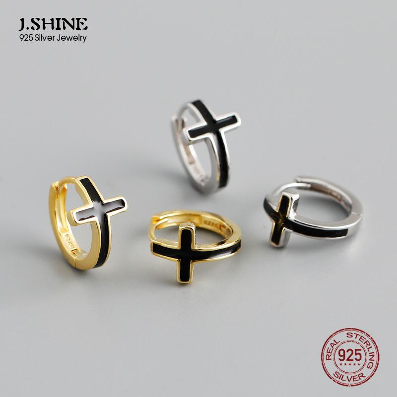 Hoop & Huggie JShine Authentic 925 Sterling Silver Enamel Cross Huggies Earrings Women Men Round Ear Buckle Pendiente Fine Jewelry Gift
Hoop & Huggie JShine Authentic 925 Sterling Silver Enamel Cross Huggies Earrings Women Men Round Ear Buckle Pendiente Fine Jewelry Gift