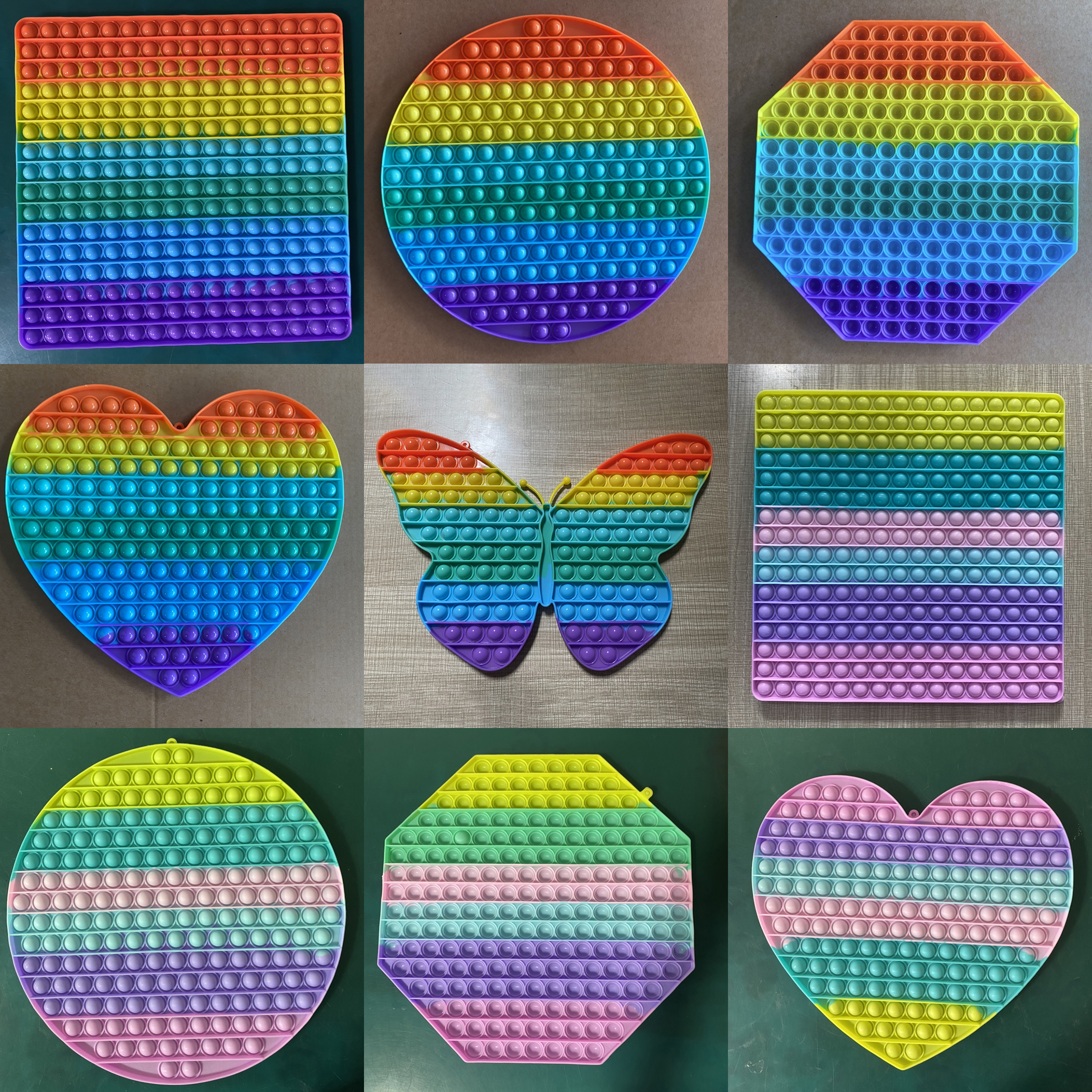 30*30CM Big Rainbow Push Bubble Decompression Toy Favor Colorful Stress Reliever Sensory Silicone Toys Kids Adults christmas gifts
30*30CM Big Rainbow Push Bubble Decompression Toy Favor Colorful Stress Reliever Sensory Silicone Toys Kids Adults christmas gifts