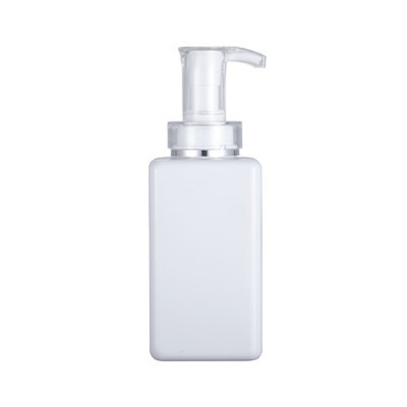 300ML 400ML 500ML transparent/white plastic empty bottle High-end shampoo square bottles shower gel lotion pump sub-bottle