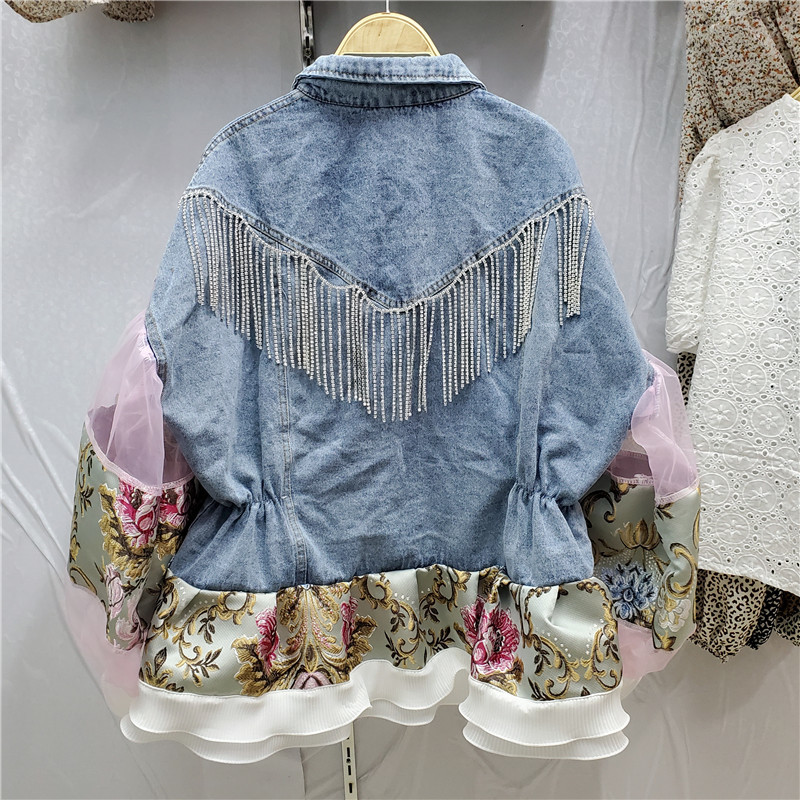 women's jackets jacket embroidered with cartoons, jeans puffy sleeves and ies euld, Black;brown
women's jackets jacket embroidered with cartoons, jeans puffy sleeves and ies euld, Black;brown