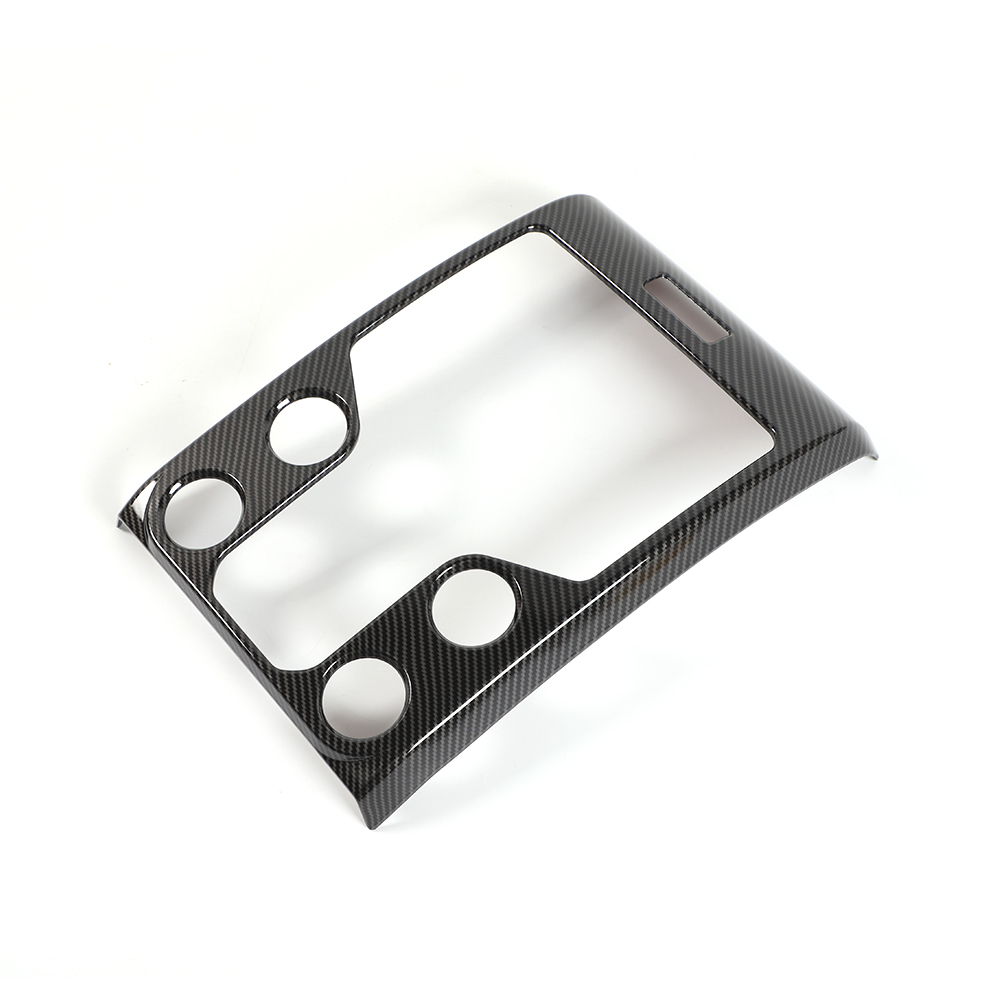 Carbon Fiber Center Console Panel Navigation Screen Cover Trim Bezel For Ford F150 Raptor 2009-2014 ABS 2PCS