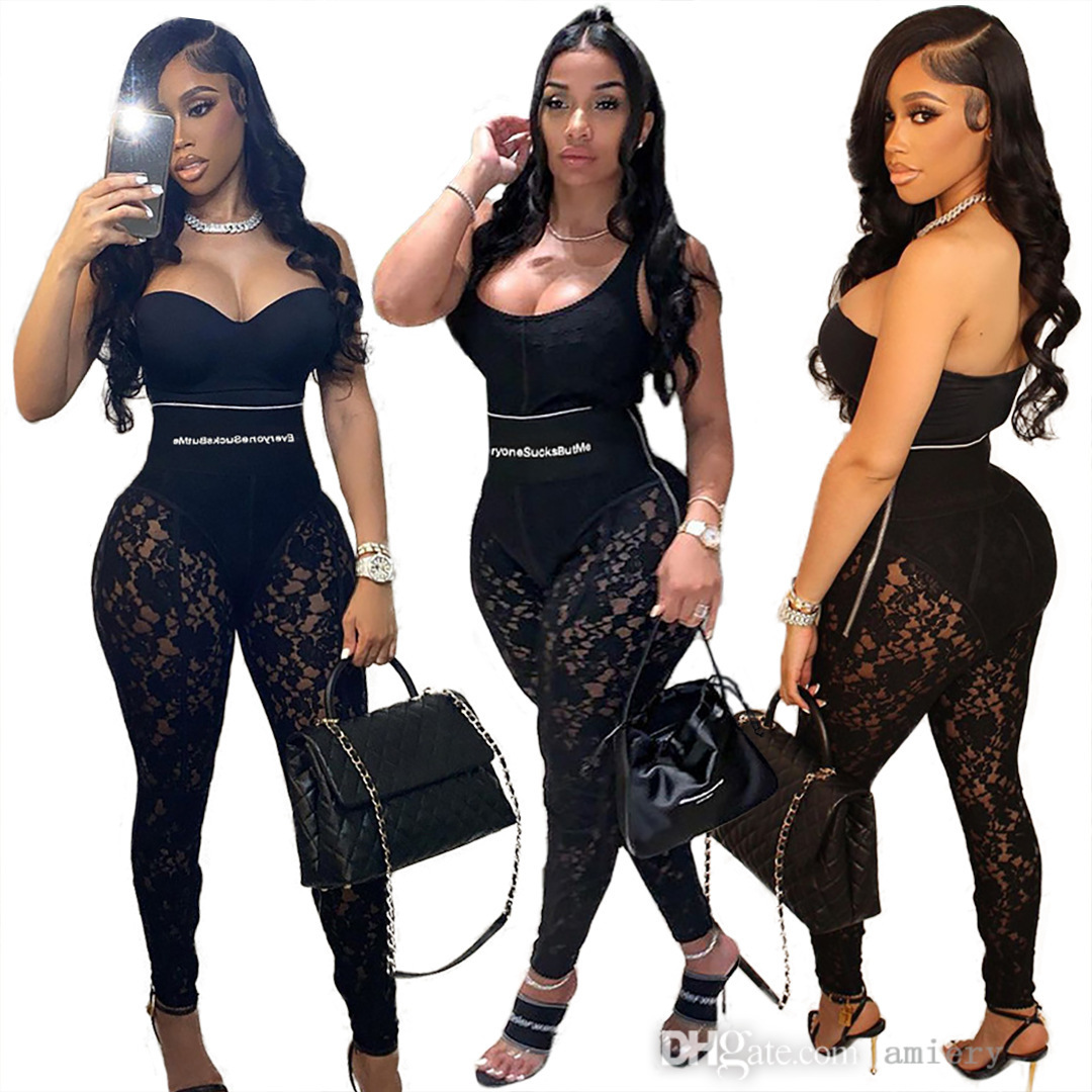 Woman Lace Pants Designer Letter Printing Sexy Hollow Out Leggings Side Zipper New Fashion High Waist Long Trousers, Black
Woman Lace Pants Designer Letter Printing Sexy Hollow Out Leggings Side Zipper New Fashion High Waist Long Trousers, Black