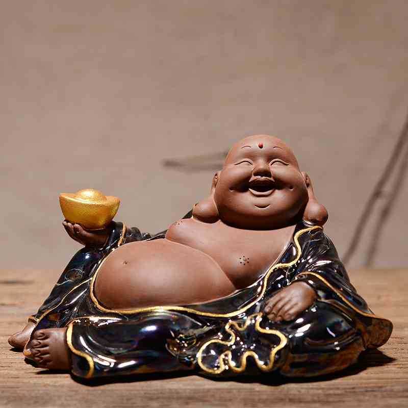 Happy Maitreya Buddha Zhaocai Xiaofo lovely pet ornaments small purple sand home decoration Zen tea table furnishings
Happy Maitreya Buddha Zhaocai Xiaofo lovely pet ornaments small purple sand home decoration Zen tea table furnishings