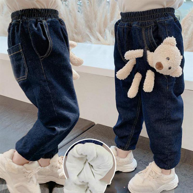 Trousers Winter Pants Girls Children Jeans Kids Thick Velvet Warm Denim Baby Casula Fashion Girl Cute For 1-8year, Blue
Trousers Winter Pants Girls Children Jeans Kids Thick Velvet Warm Denim Baby Casula Fashion Girl Cute For 1-8year, Blue