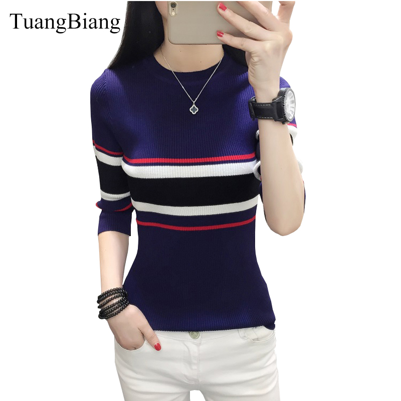 2021 Spring Women Half Sleeve Sweaters Slim O-Neck Striped Pullovers Sweaters Female Autumn Elasticity Bottoming Cotton Jumpers, Green
2021 Spring Women Half Sleeve Sweaters Slim O-Neck Striped Pullovers Sweaters Female Autumn Elasticity Bottoming Cotton Jumpers, Green