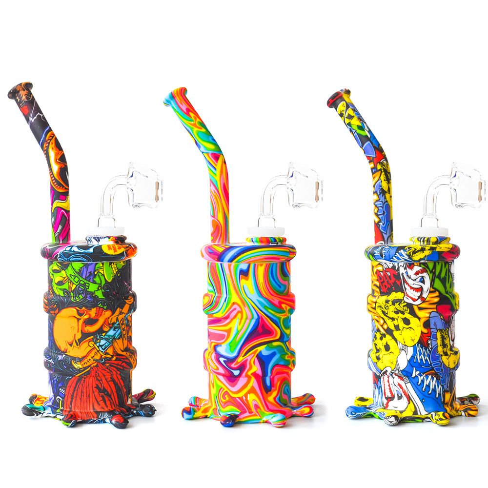 8.0" Silicone Drum Bong Hookahs with 4mm quartz banger and glass bowl dab rig glass water pipe
8.0" Silicone Drum Bong Hookahs with 4mm quartz banger and glass bowl dab rig glass water pipe