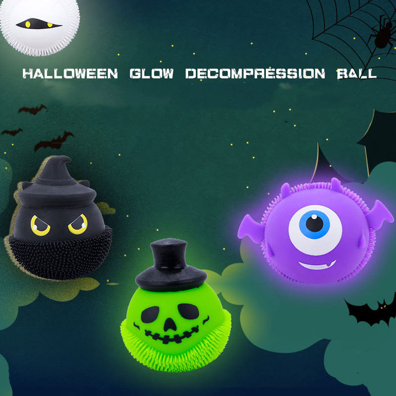 halloween glowing little devil kneading ball decompression toy interesting novel relieve stress portable