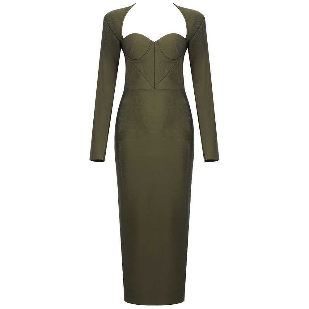 Ocstrade Runway Fashion Olive Green Long Sleeve Bandage Dress Winter Women Midi Bodycon Club Party 210527, Blue
Ocstrade Runway Fashion Olive Green Long Sleeve Bandage Dress Winter Women Midi Bodycon Club Party 210527, Blue