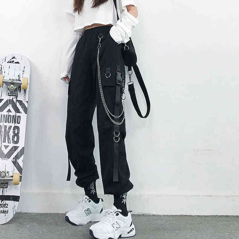 Women's pants trend loose autumn and winter style plus size women's casual high waist slimming zipper overalls 211115