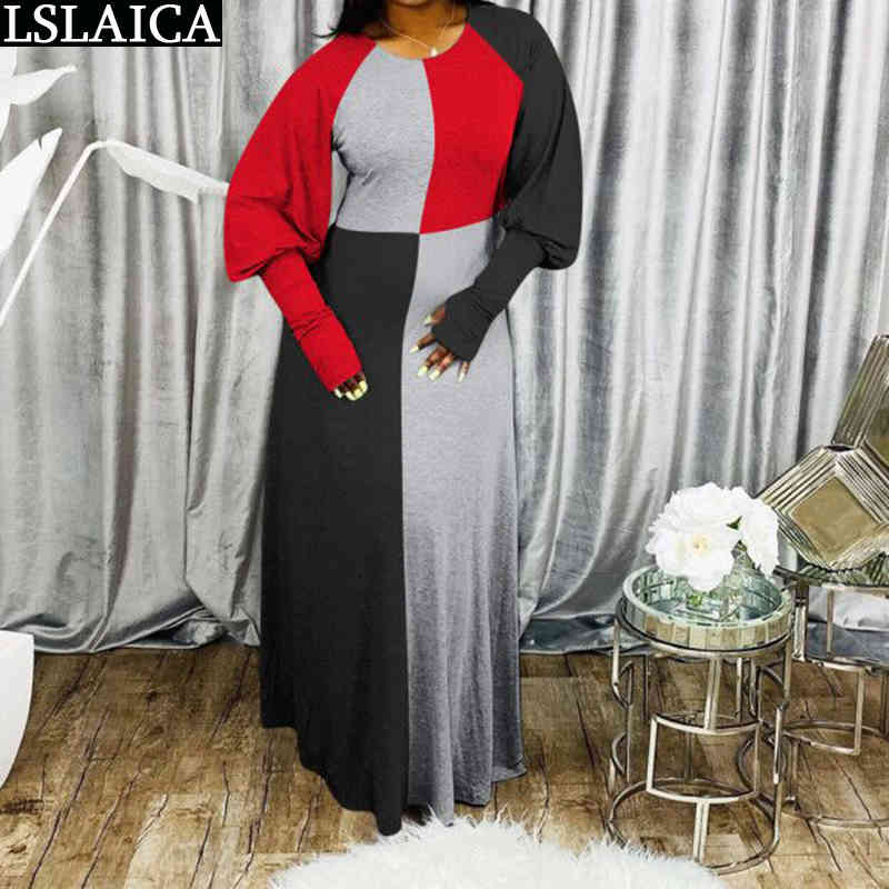 Long Dress Oversize Autumn Fashion Patchwork O Neck Maxi Casual Streetwear Plus Size Loose Robe Longue Vestidos Largos 210520, Red
Long Dress Oversize Autumn Fashion Patchwork O Neck Maxi Casual Streetwear Plus Size Loose Robe Longue Vestidos Largos 210520, Red
