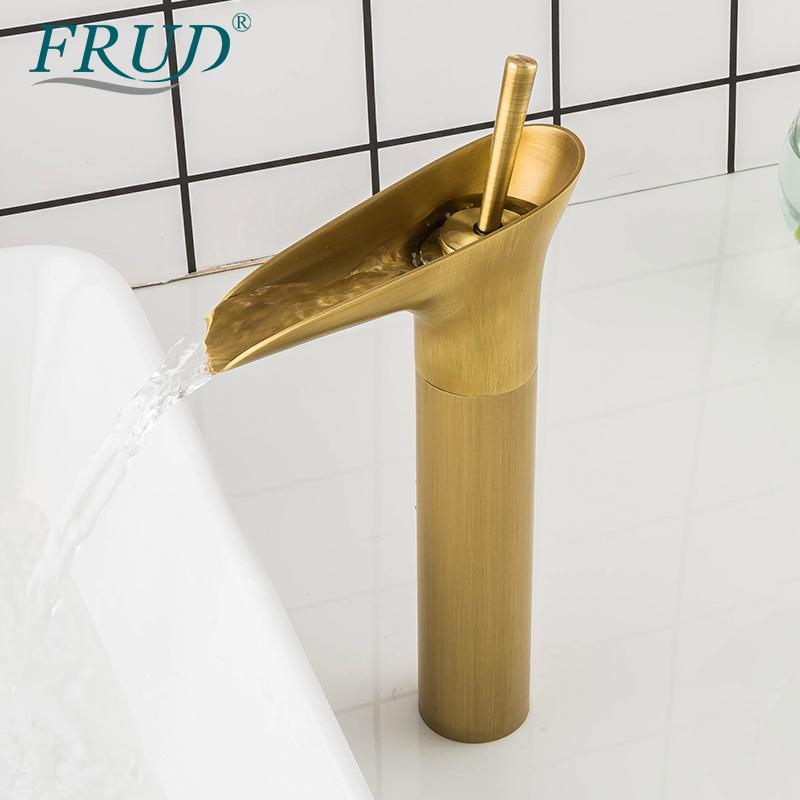Bathroom Sink Faucets FRUD Basin Antique Brass Waterfall Faucet Mixer Taps Water Deck Mounted
Bathroom Sink Faucets FRUD Basin Antique Brass Waterfall Faucet Mixer Taps Water Deck Mounted