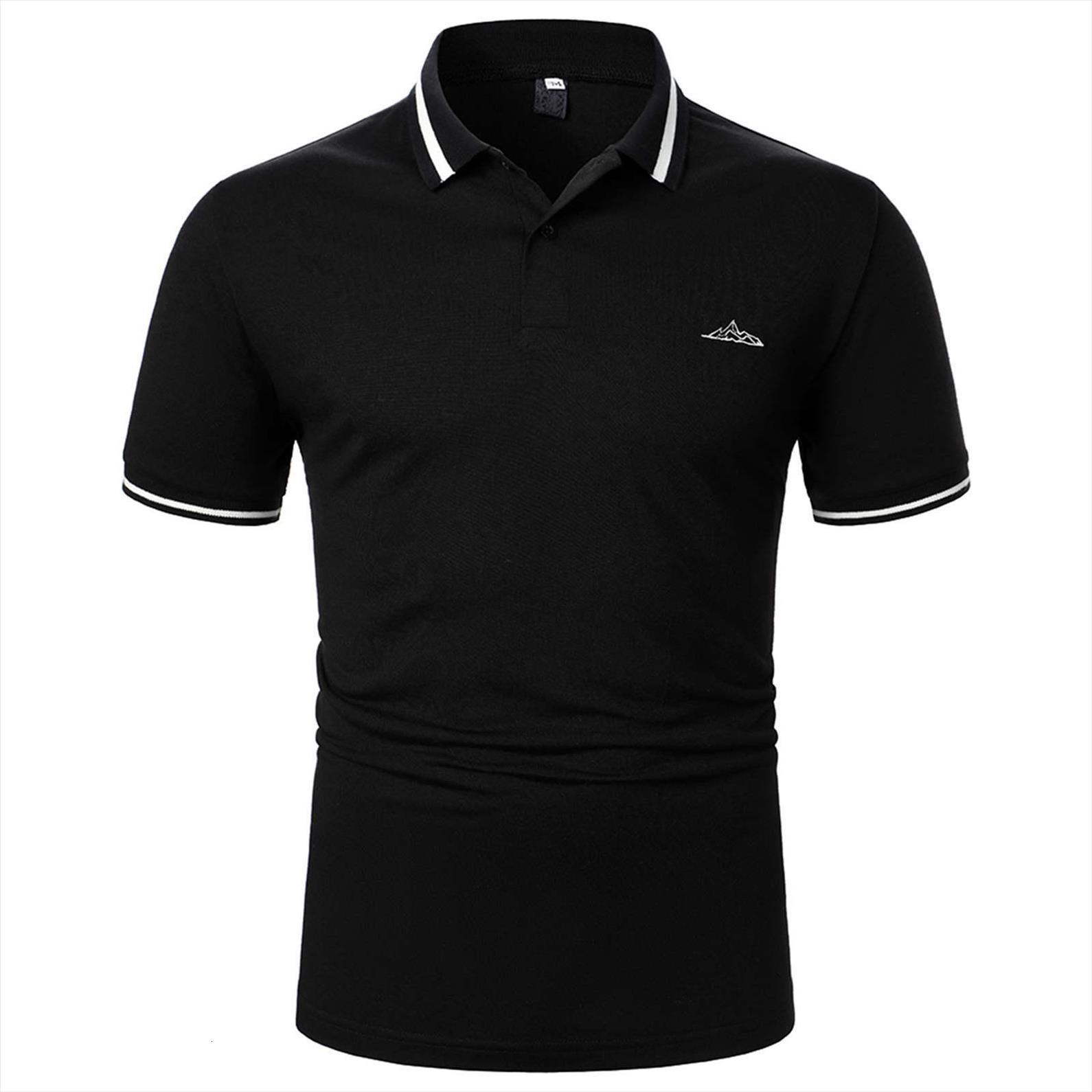 leisure shirt short sleeve men polos black male clothing summer streetwear casual fashion, White;black
leisure shirt short sleeve men polos black male clothing summer streetwear casual fashion, White;black