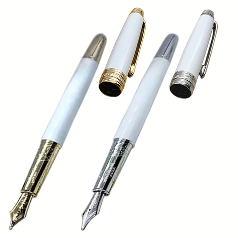 YAMALANG 163 White Ceramic Housing Metal Fountain Pen with Gold & Silver Trim Ink Writing Supplies Engraving Numbers
YAMALANG 163 White Ceramic Housing Metal Fountain Pen with Gold & Silver Trim Ink Writing Supplies Engraving Numbers