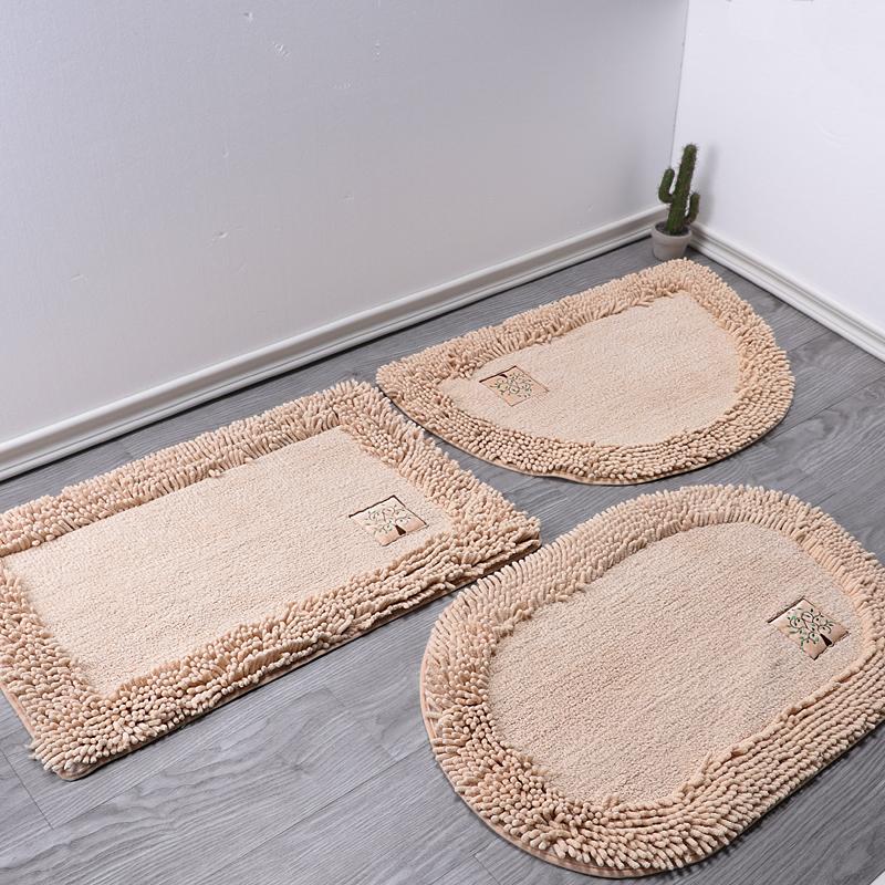 Bathroom Round Floor Mat Household Kitchen Absorbent Bedroom Study Living Room Non-Slip Door 80cm Long 50cm Wide Carpets