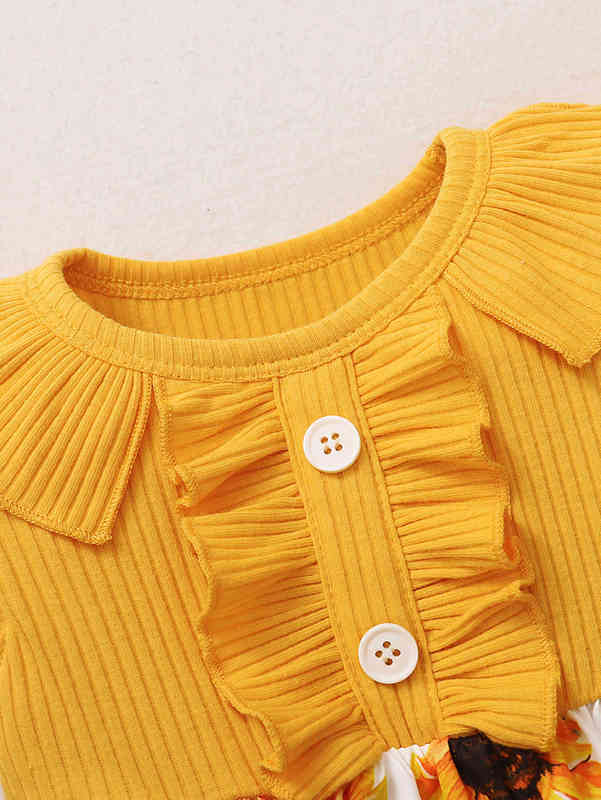 Baby Girl Sunflower Combo A-line Dress SHE