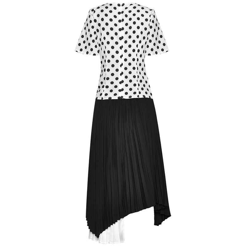 Gedivoen Summer Fashion Runway Suit Women Printed Top And Asymmetrical Draped Skirt 2 Two Pieces Set Office Lady Sets 2021 Piece Dress