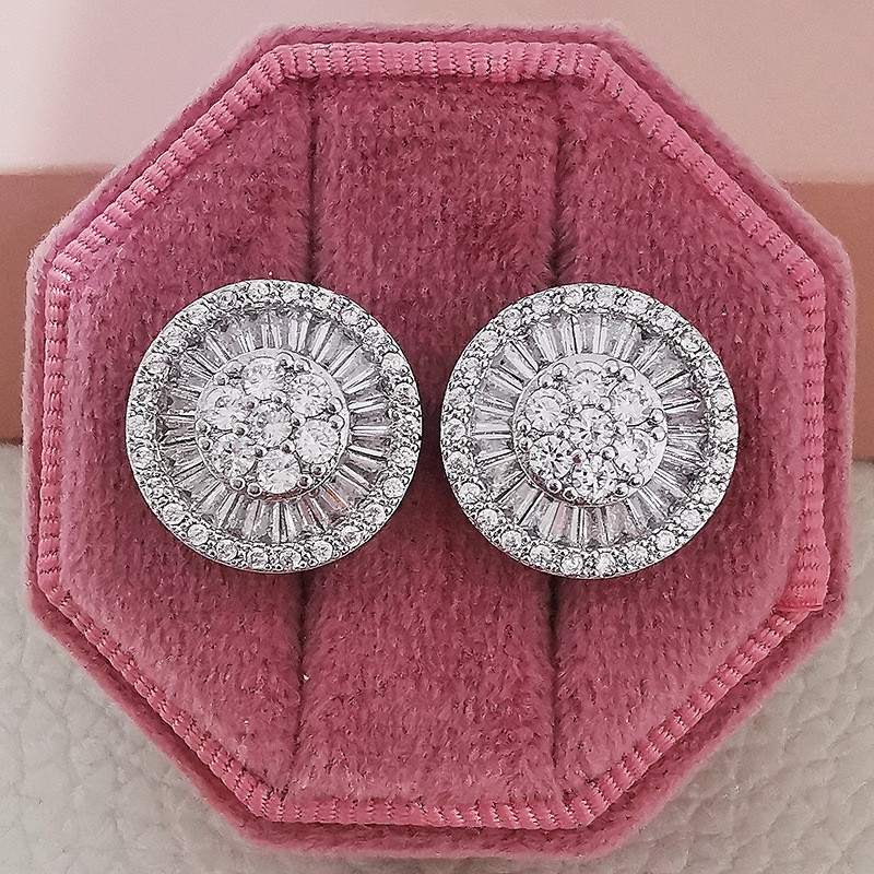 2022 Top Sell Stud Earrings Luxury Jewelry 925 Sterling Silver T Princess Cut White Topaz CZ Diamond Gemstones Promise Party Women 18k White Gold Earr