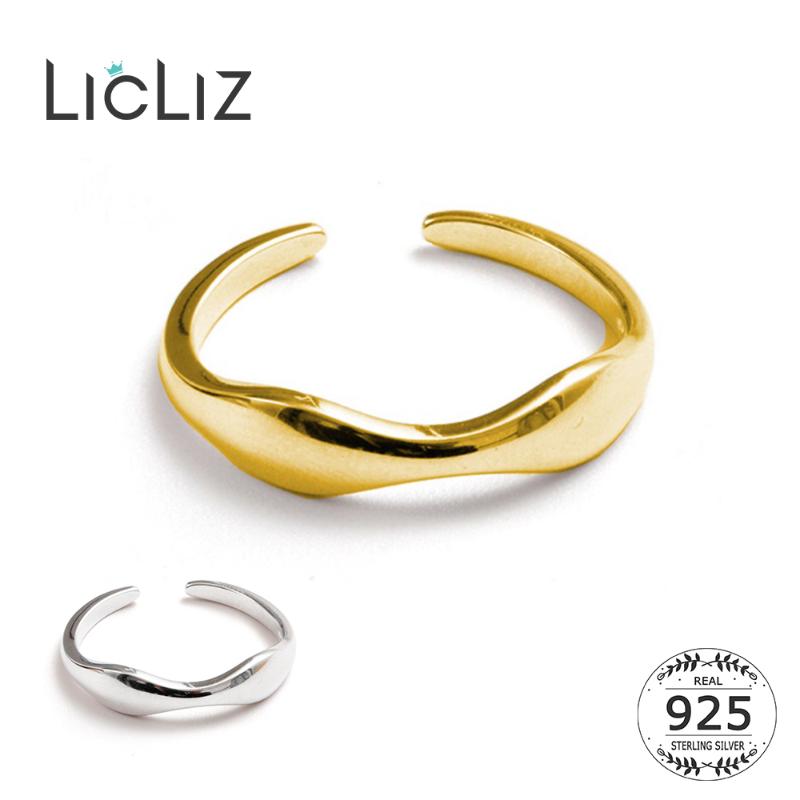 Cluster Rings LicLiz 925 Sterling Silver Irregular Wave Open For Women Adjustable Gold Ring Polished Jewelry Gifts LR0828
Cluster Rings LicLiz 925 Sterling Silver Irregular Wave Open For Women Adjustable Gold Ring Polished Jewelry Gifts LR0828