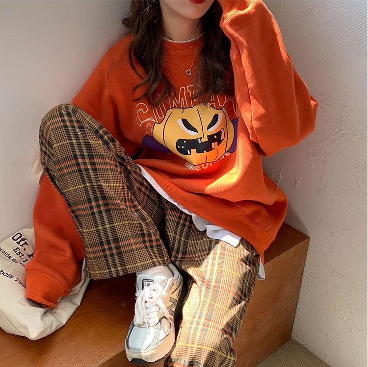 2 colors autumn winter korean style o neck Women Sweatshirts Long Sleeve cartoon thick Sweatshirt Womens pullovers (X1666) 210423