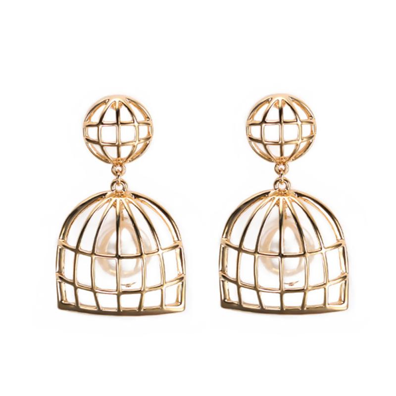 Dangle & Chandelier Korean Bird Cage Earrings For Women Fashion Jewelry Hanging Earring Exaggeration Personality Party Imitation Pearls, Silver
Dangle & Chandelier Korean Bird Cage Earrings For Women Fashion Jewelry Hanging Earring Exaggeration Personality Party Imitation Pearls, Silver