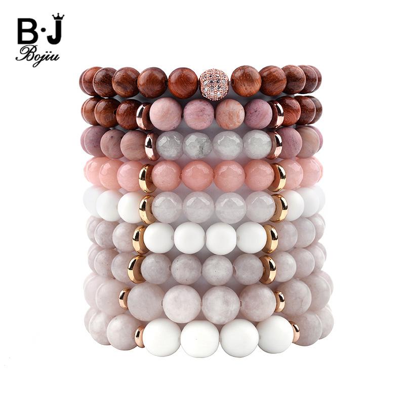 Bohemia Natural Stone Bracelet For Men Women Pink Gray Quartz River Wood Beads Strand Unisex Jewelry BC244 Beaded, Strands, Black
Bohemia Natural Stone Bracelet For Men Women Pink Gray Quartz River Wood Beads Strand Unisex Jewelry BC244 Beaded, Strands, Black