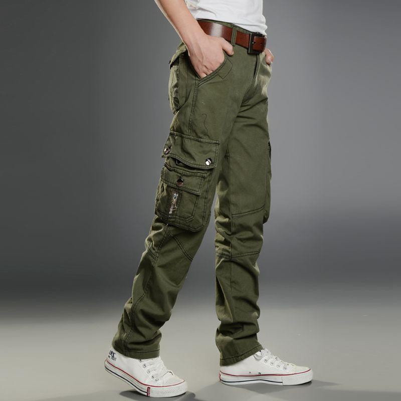 Men Cargo Pants Camouflage Trousers Multiple Pockets Outdoor For Man More Colors Men's