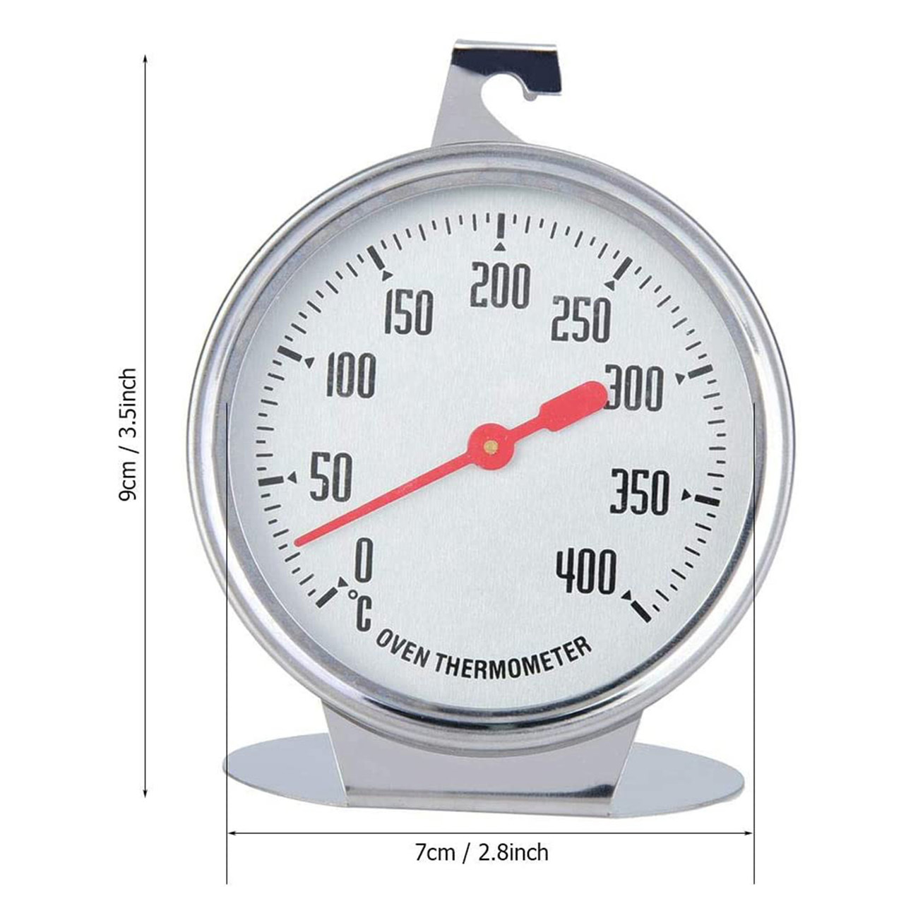 0-400 thermometer stainless steel dial thermometer for big oven high-grade stainless steel oven special thermometer tools