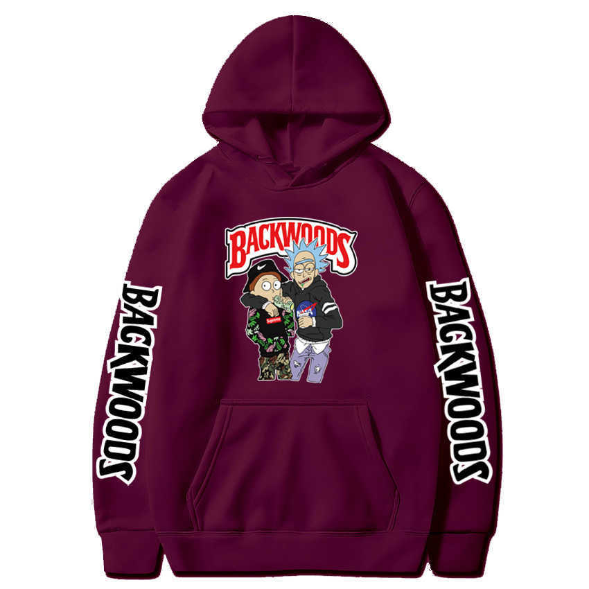 New Backwoods men's and women's printed pullover hoodie sportswear Korean style clothing casual and fun tops for boys and girls H0831