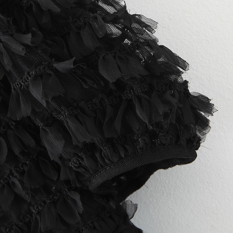 Stylish Lace Black Mini Dresses Women Short Sleeve Chic Party Fashion Square Collar High Street Summer Vestidos 210508