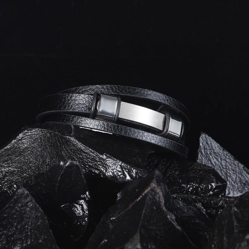 Bangle V-344 European And American Retro Personality Double-layer Stainless Steel Bracelet Selling Men's Leather
Bangle V-344 European And American Retro Personality Double-layer Stainless Steel Bracelet Selling Men's Leather