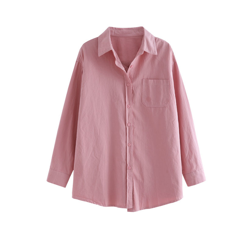 White Shirt Women Spring Korean Simple Long Sleeve Bottomed Single Breasted Wild Women's Blouse Plus Size 4XL 13055 210427