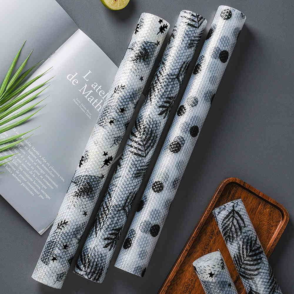 Reusable Shelf Cover Liners Cabinet Mat Drawer Mat Moisture-Proof Waterproof Dust Anti-Slip Fridge Kitchen Table Pad Paper